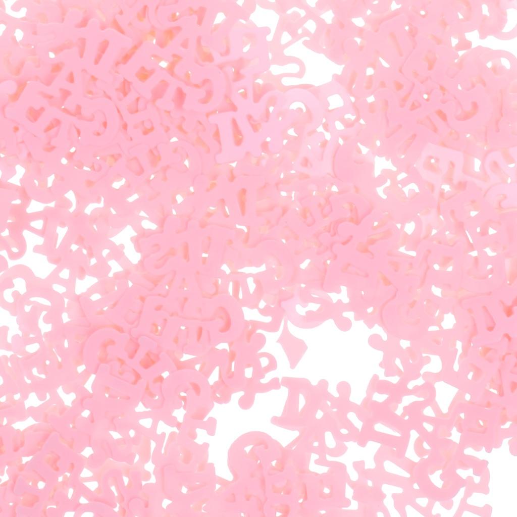 Lovely Its a Girl Baby Shower Celebration Party Table Confetti Sprinkles