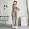 White Glutinous Rice Pants Women's Autumn New Straight Pants Small Drooping Lazy Relaxed Casual Wide-leg Pants