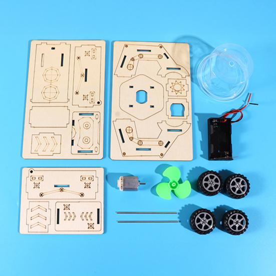 1 Set DIY Mars Cleaning Vehicle Model Kit Handmade Wooden Puzzle Sweeper
