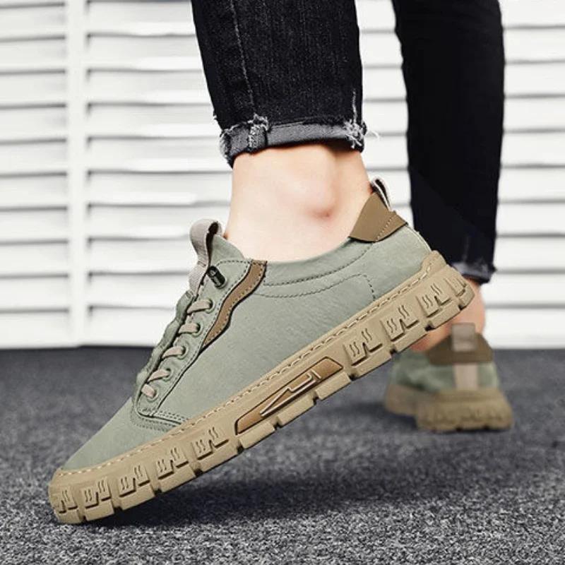 Fashion Casual Shoes for Men Outdoor Breathable Men's Sneakers Lace Up Walking Shoes Platform Vulcanized Shoe Mens Tennis Shoes