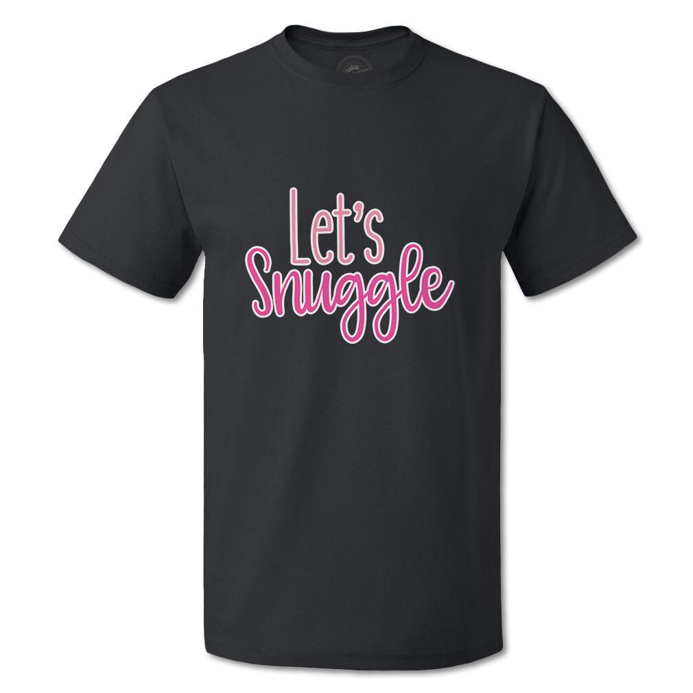 Funny Graphic T Shirts Love Let s Snuggle Valentines Love Cotton Pink Hugs Top S