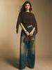 2026 Summer Women's Cape Sleeve Chiffon Top: Round Neck, Loose, Elegant Irregular Design
