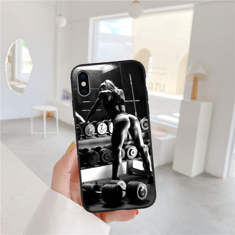 CJ20 Bodybuilding Gym Fitness Girl Soft Shell Phone Case for OPPO A3 Pro A72 A74 A76 A77 A77S A78 A79 A94 A95 A18 A40M A58
