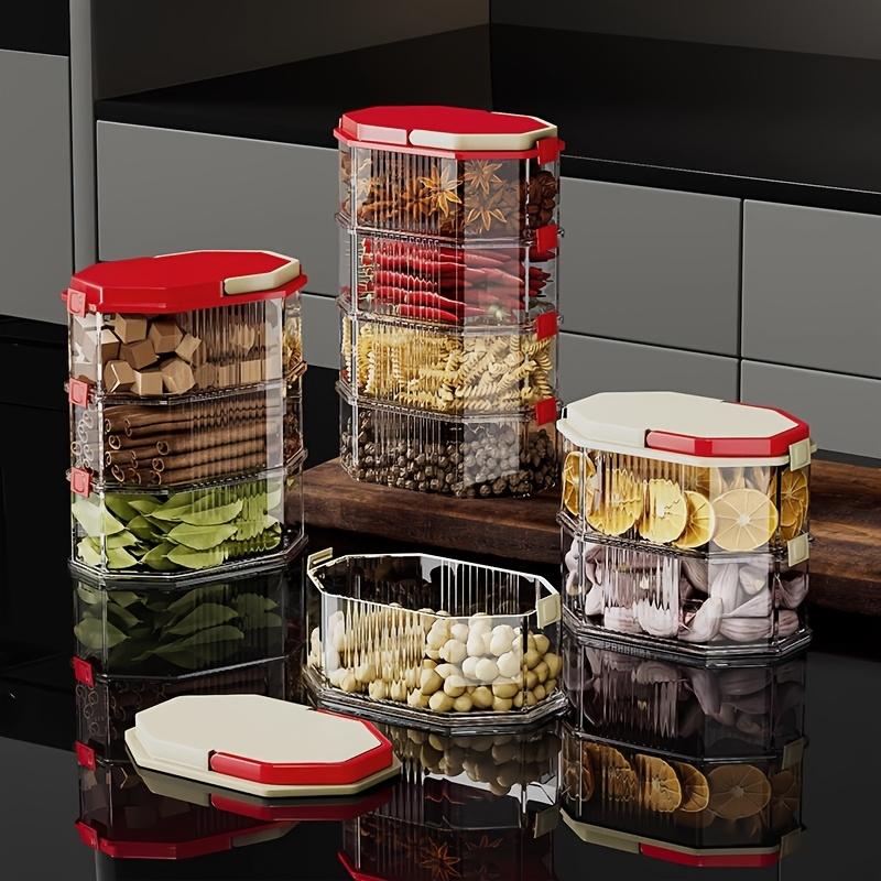 Stackable sealed storage box with handle and snap-on lid - durable leak-proof organizing box