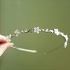Pearl Rhinestone Flower Hairband Elegant Bow Crystal Tiaras Bridal Princess Crown  Birthday Party