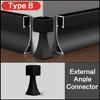 0.5m/1m Hidden Corner LED Skirting Line Aluminum Profile Recessed Backlight Baseboard Connector Wall Trim Floor Bar Strip Light