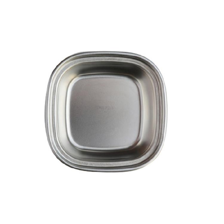 Seasoning Dish Dipping Bowl Stainless Steels Seasoning Dish Condiment Tray Square Barbecue Snacks Plate Kitchen Tableware