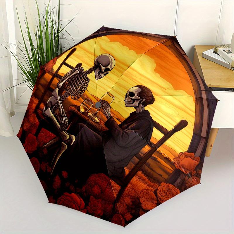 

skeletons enjoying wine at sunset Umbrella, Christmas Gift Y152