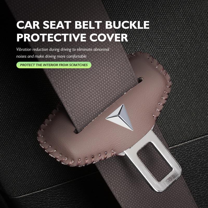 For Deepal Car Seat Belt Buckle Plug Leather Protective Cover D9 N7 X N8 N9 Dmi EV MPV SUV 2022 2023 2024 2025
