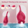 Rose Flower Dual-Head Vibrating Egg & Telescopic Massager
