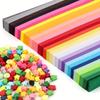 1030 Blatt doppelseitiges Origami-Sternpapier-Set in 27 lebendigen zufälligen Farben, perfekt für handgefertigte Glücksstern-Dekorationen, Bastel-Kunst