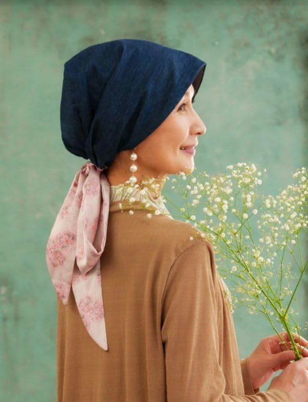 [KISS MY LIFE] Medisinsk lue, Omsorgslue, Dame, Misuzu Uta x Samarbeid, "Fyrverkeri", LUXUS, Turban for kreftmedisiner (Kurenai) (kml100155c)