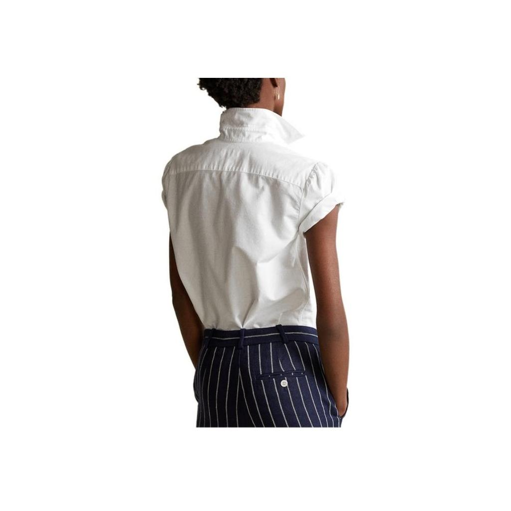 Polo Ralph Lauren Oxford Cloth Solid Color Shirt Women shirts White WMPOSHTNN820-034