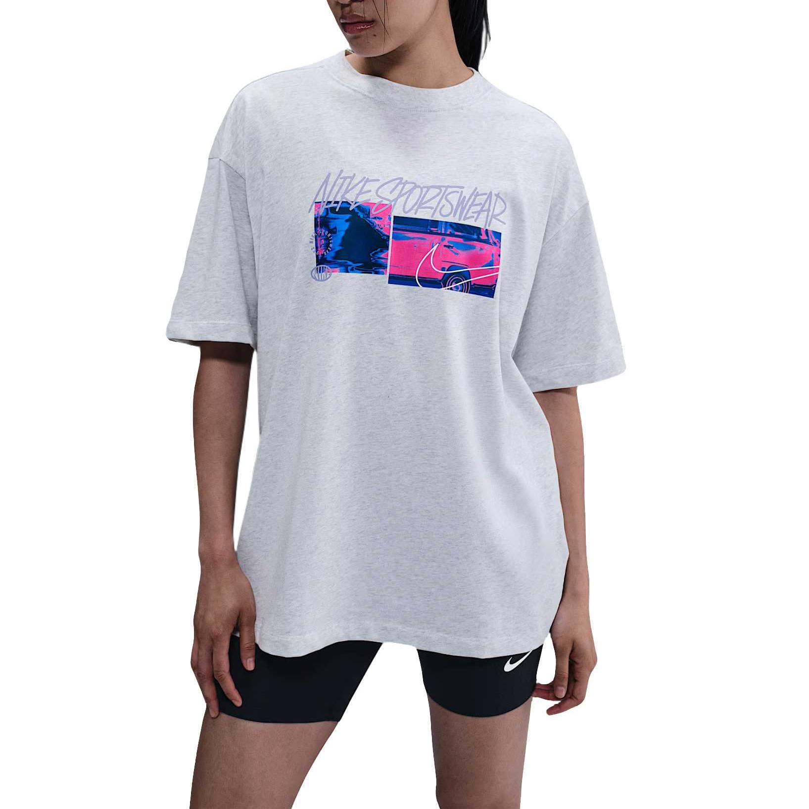 Nike Sportswear Regular T Shirt Women s White Purple IB7565-051 S
