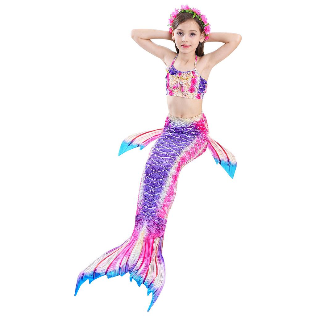 Ghnatygren three-piece mermaid swimsuit children's swimsuit bikini European and American hot spring swimsuit swimsuit