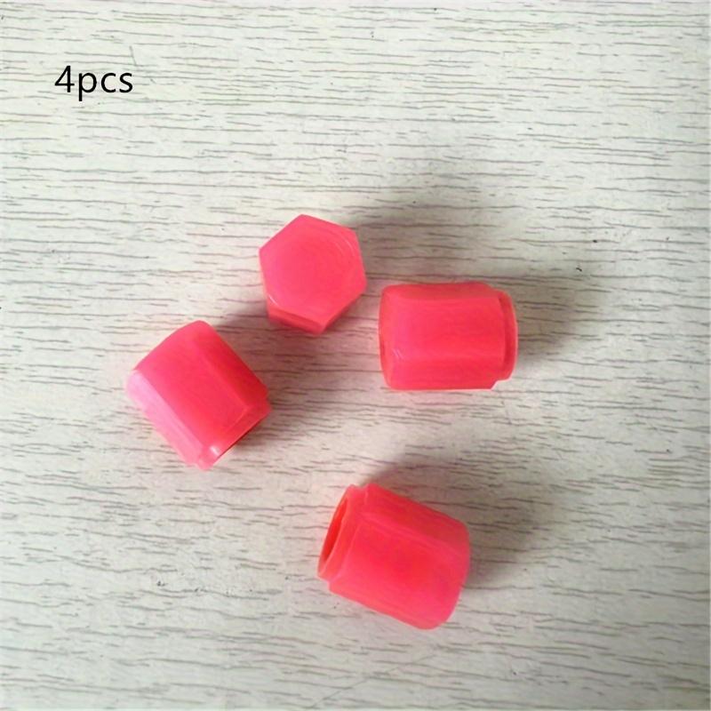 4pcs Luminous Valve Caps, Glow in the Dark Fluorescent Car Motorcycle Bicycle Wheel Shape Tire Hub Decorative Covers,Bike Wheel Decoration