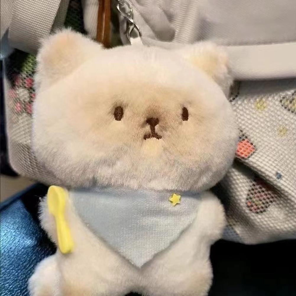 KAWAII Cartoon Siamese Cat Rabbit Plush Toy Soft Stuffed Doll Gifts Car Pendant Kids Key Hanging Decoration Birthday Bag Toy