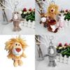 Charming Plush Animal Charm Keychain With Adorable Lion And Elephant Designs