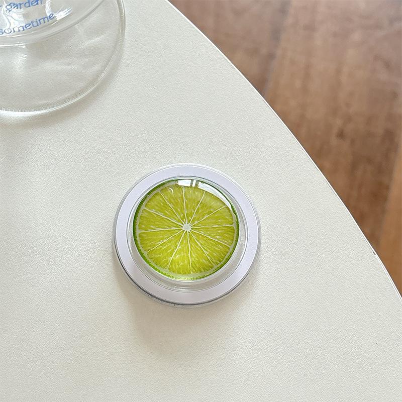 Magnetic Phone Airbag Holder with Watermelon, Orange, and Tomato Design - Korean Ins Style Retractable Support Stand