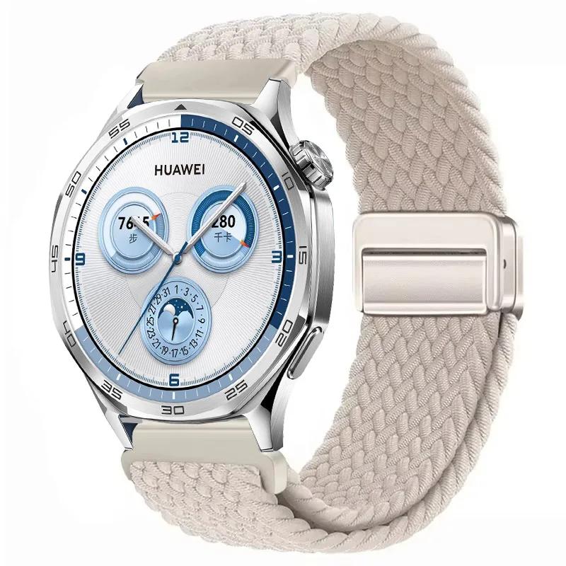 22mm 20mm Braided Nylon Strap For Huawei Watch GT5-4-3-2 Pro 46mm Samsung Watch 7/6/5/4 Magnetic Bracelet For Amazfit GTR4 Band