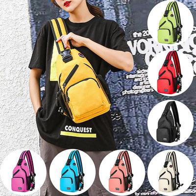 High Quality Women Small Backpack Girls Chest Bag With Earphone Hole Travel Backpack Multi -Functional Rucksacks