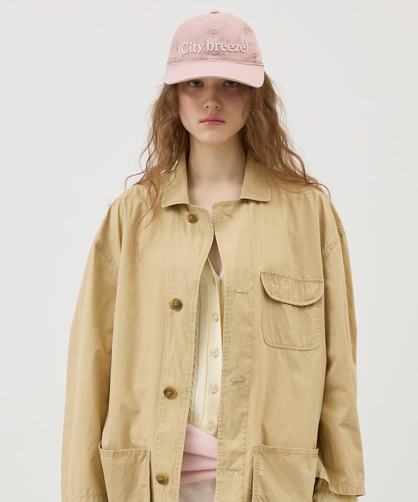 CITYBREEZE Mute Logo Embroidered Wide Ball Cap_Indie Pink