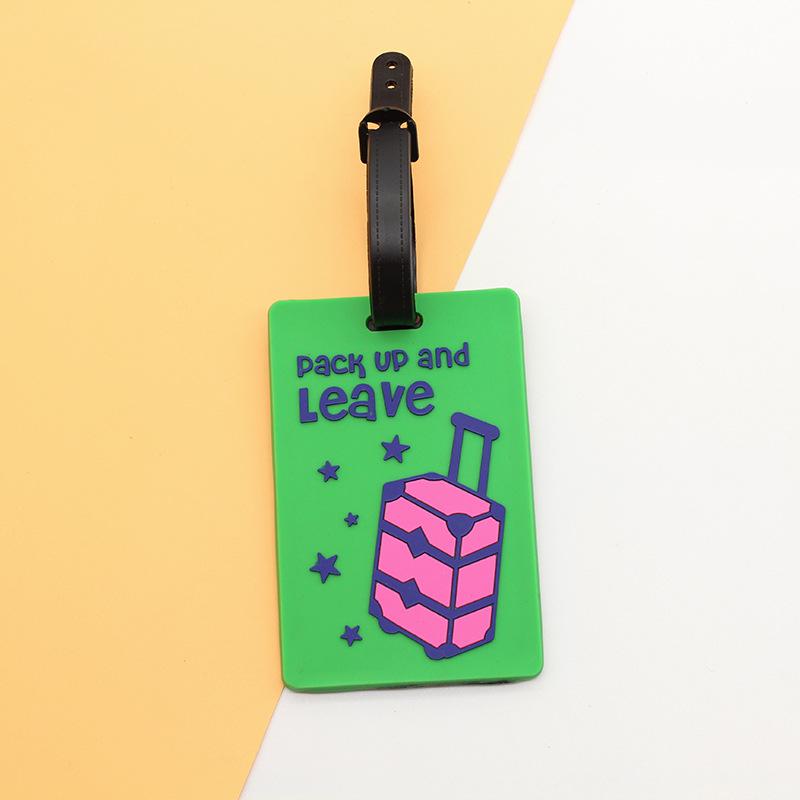 Cartoon PVC Luggage Tag Fashion Travel Boarding Pass Luggage Tags Travel Tags Id Address Name Lable Flight Travel Accessories