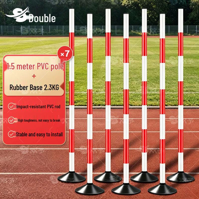 Running Agility Training Poles Set with Rubber Bases