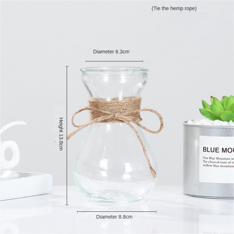 Glass Vase Thickened And Wear Resistant High Quality Thickened Glass Home Decoration Flower Ornaments Flanging Design Circular