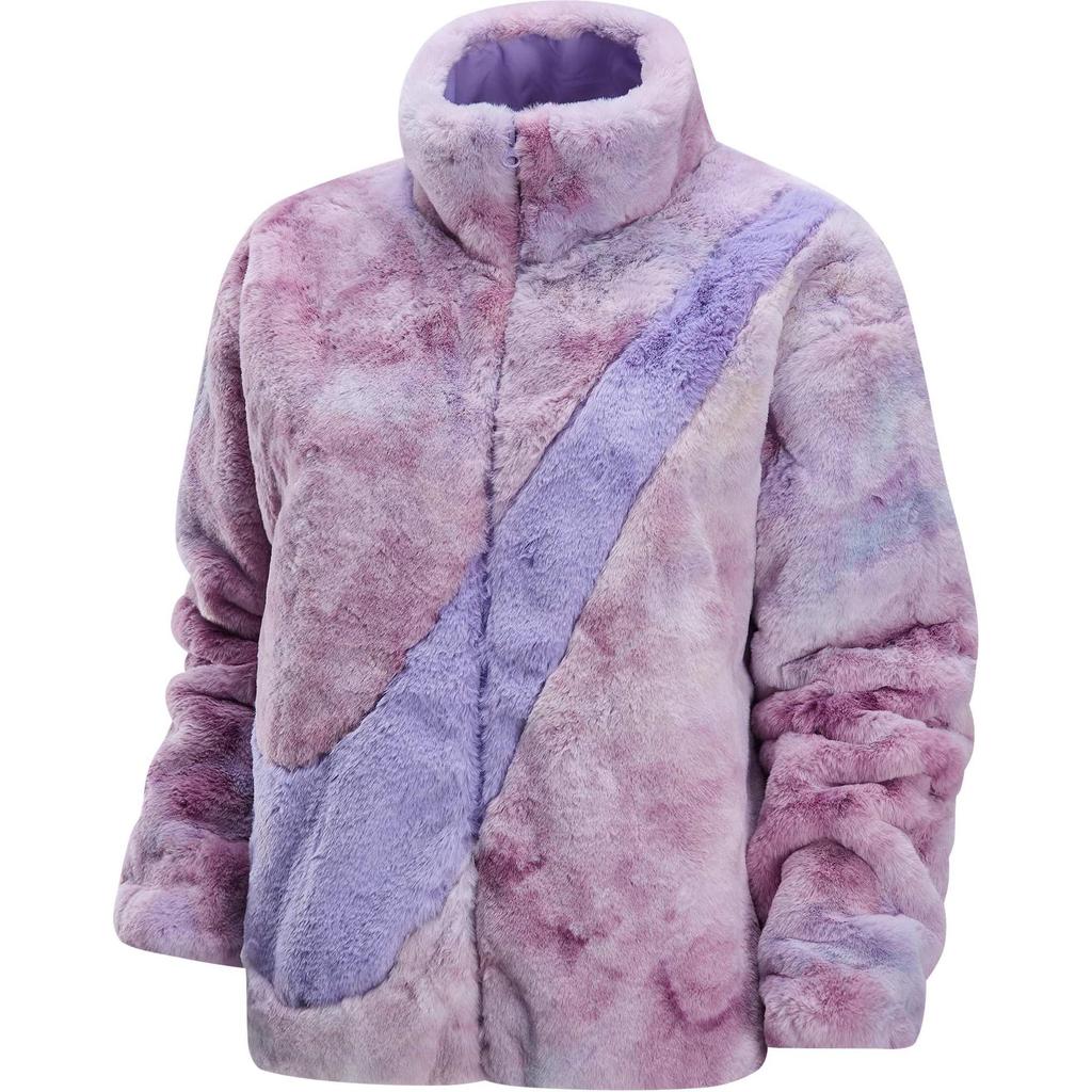Nike Sportswear Comfortable Soft Loose Plush Jacket Women Jacket Hydrangea-Purple HQ4871-515