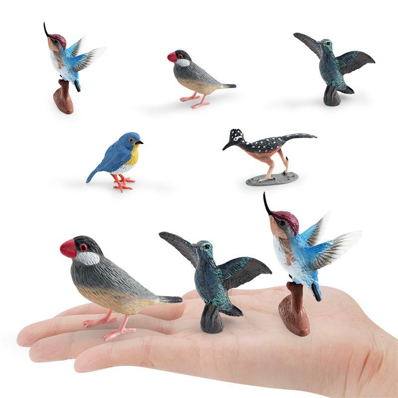 Simulated Birds Birds Animals Hummingbirds Roadrunner Mockingbirds Model Static Ornament Toys