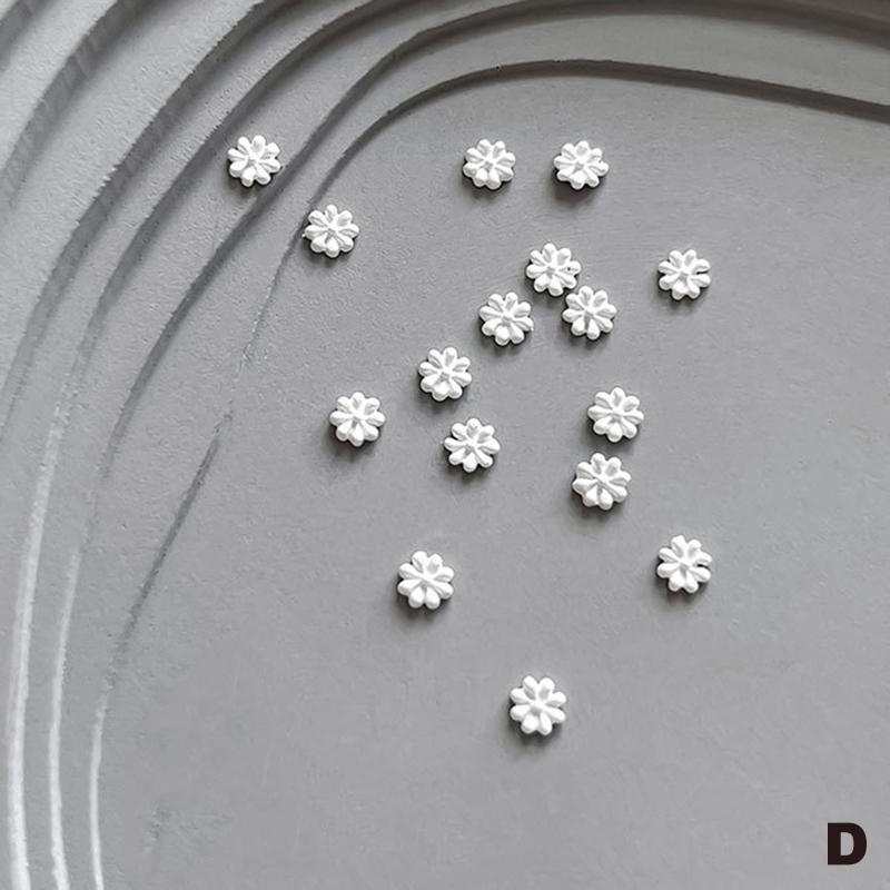 10 Pcs Gold Rhinestone Flower 3D Alloy Nail Charms Mini Flower Sparkling Gold Silver Floral Decorations Manicure Cool Charms