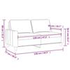 VidaXL Canapé à 2 Places, Siège avec Accoudoirs, Fauteuil avec Dossier, Meuble de Salon Salle de Séjour Maison, Moderne, 359198