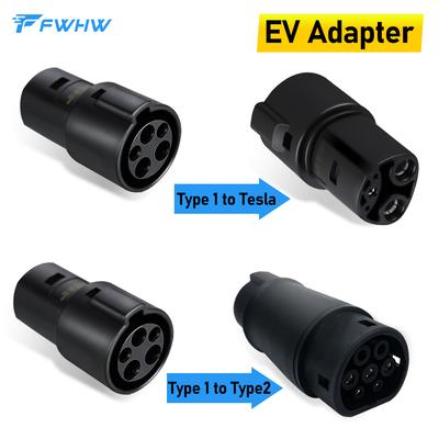 Adapter typ 1 till typ 2 adapter omvandlare SAE J1772 till Tesla EV laddare kontakt för elbil användning