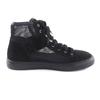 Excellent CHANEL High cut sneakers black Suede leather Women 36 G30786 Used