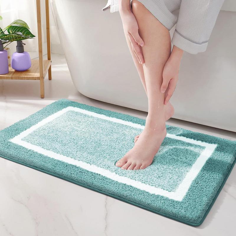2025Wasserabsorbierende rutschfeste Fußmatte Nachahmung Kaschmir Bodenmatte Badezimmer Matte Haushalts Türvorleger Teppich