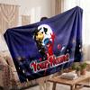 Miraculous Ladybug Personalized Flannel Blanket, Custom Printed Text Name, Warm Soft Blanket For Couch Bed