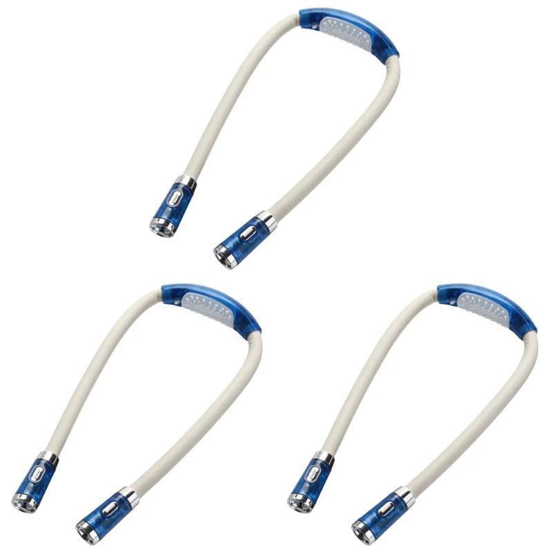 5-1PCS LED Night Light Flexible Handsfree Hug Neck Reading Book Lights Bent Adjusted Freely Flashlight Battery-powered Lamps