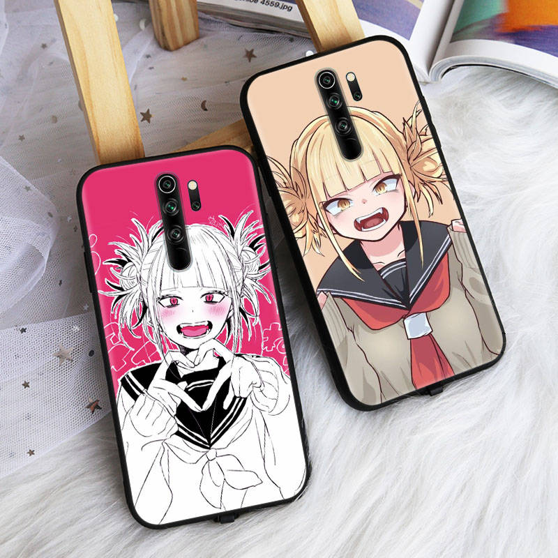 Black Case for Xiaomi Poco X6 X4 M5 M6 F5 F6 C65 C55 C50 C51 C40 Pro Redmi 14C A3X 13C 12C 11T 10A 9C Note 7 6 8A Plus W-52 Academia Himiko Toga