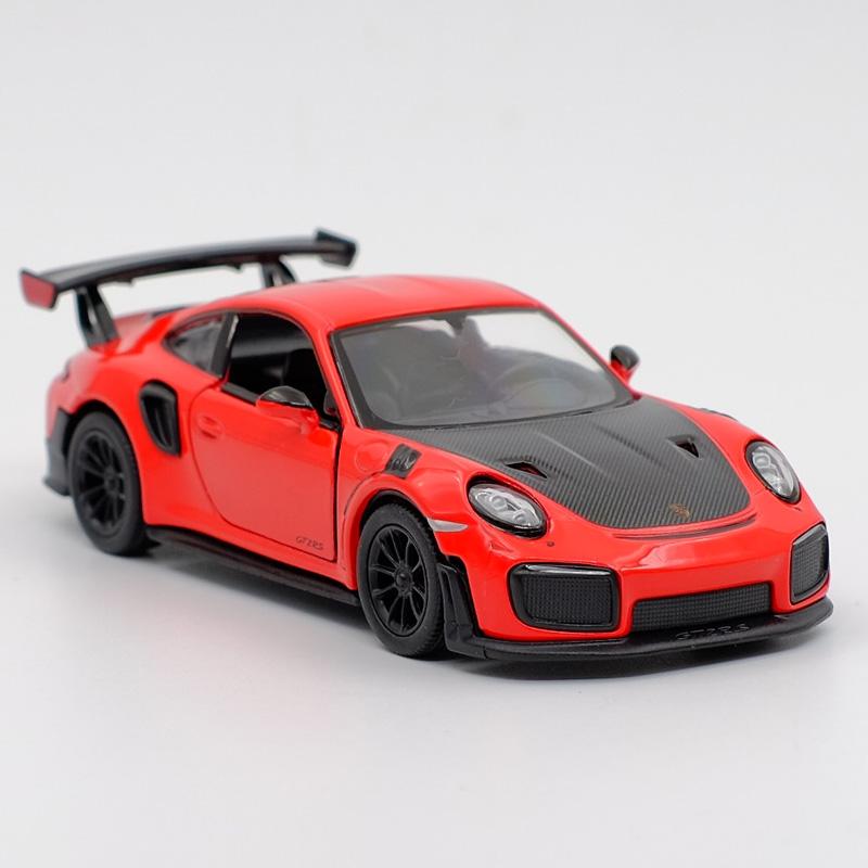 AAU1 Kinsmart Porsche 911 GT2 RS Sport Car Alloy Diecast Car Model 1/36 Toy With Pull Back For Children Gifts Toy Collection