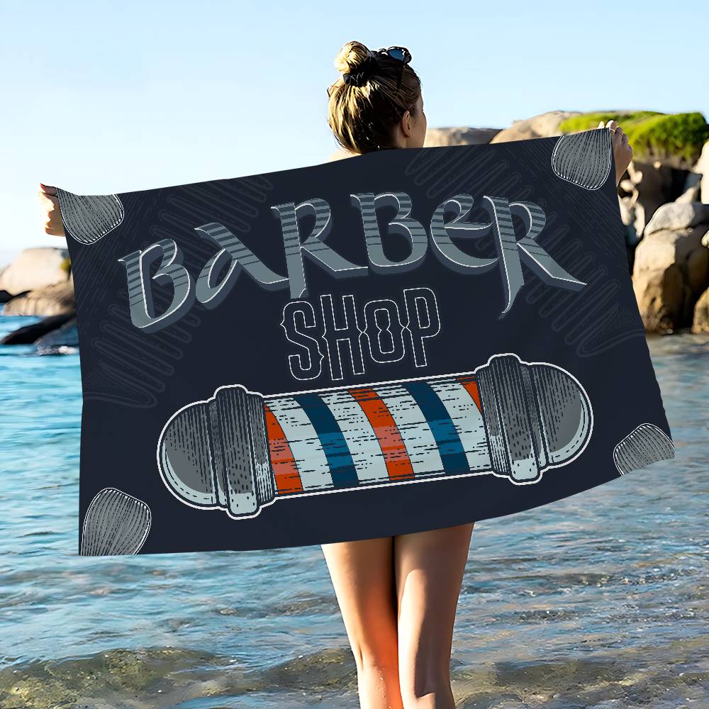 Barber ShopS Big Microfiber Beach Towels Quick Dry Towel Sand Beach Towels Pool Towel for Travel Swim Pool Yoga