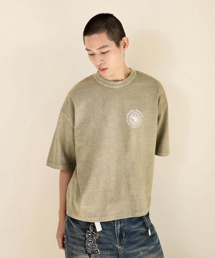 MINIMALPROJECT Whale Pigment Crop Short Sleeve T-Shirt Mst166C / 3 Colors