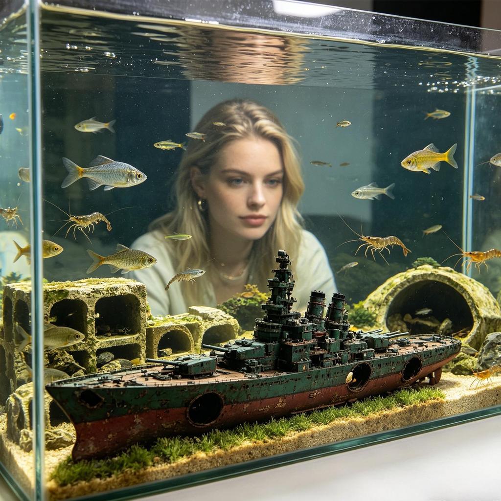 Aquarium Decor Artificial Decorative Resin Sunken Ship Saltwater Tank Ornaments For Home Apartment Office Study Living Room
