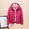 Down jacket women's new short light and thin thickened warm slim white duck down fashion coat