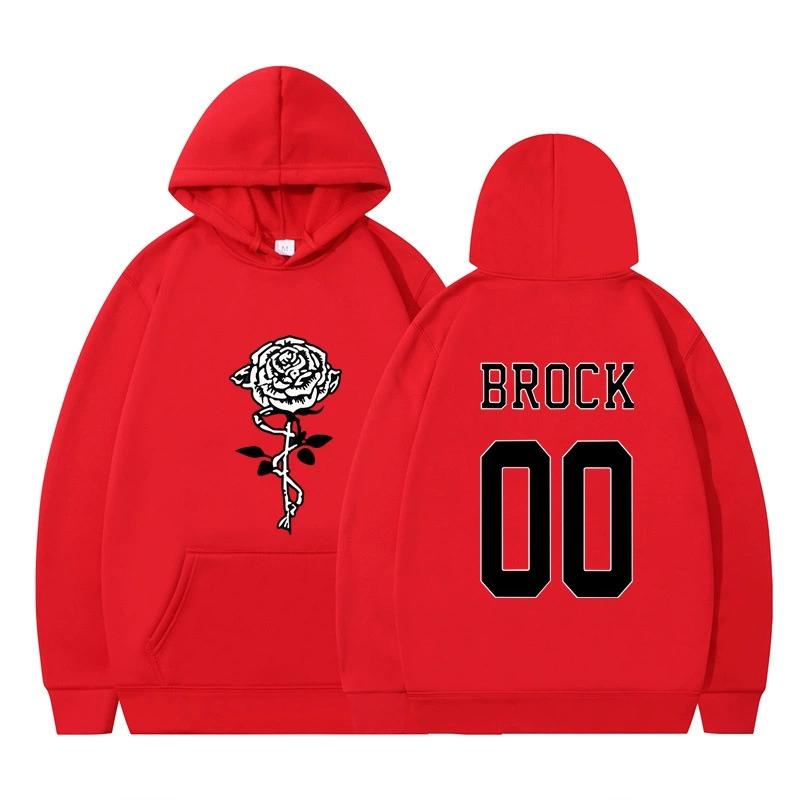 Men Women's Fleece Hooded BROCK Printed Spring Autumn Pullover Sweatshirt Fashion Hoodie Casual Hip Hop New Men Tracksuit Streetwear