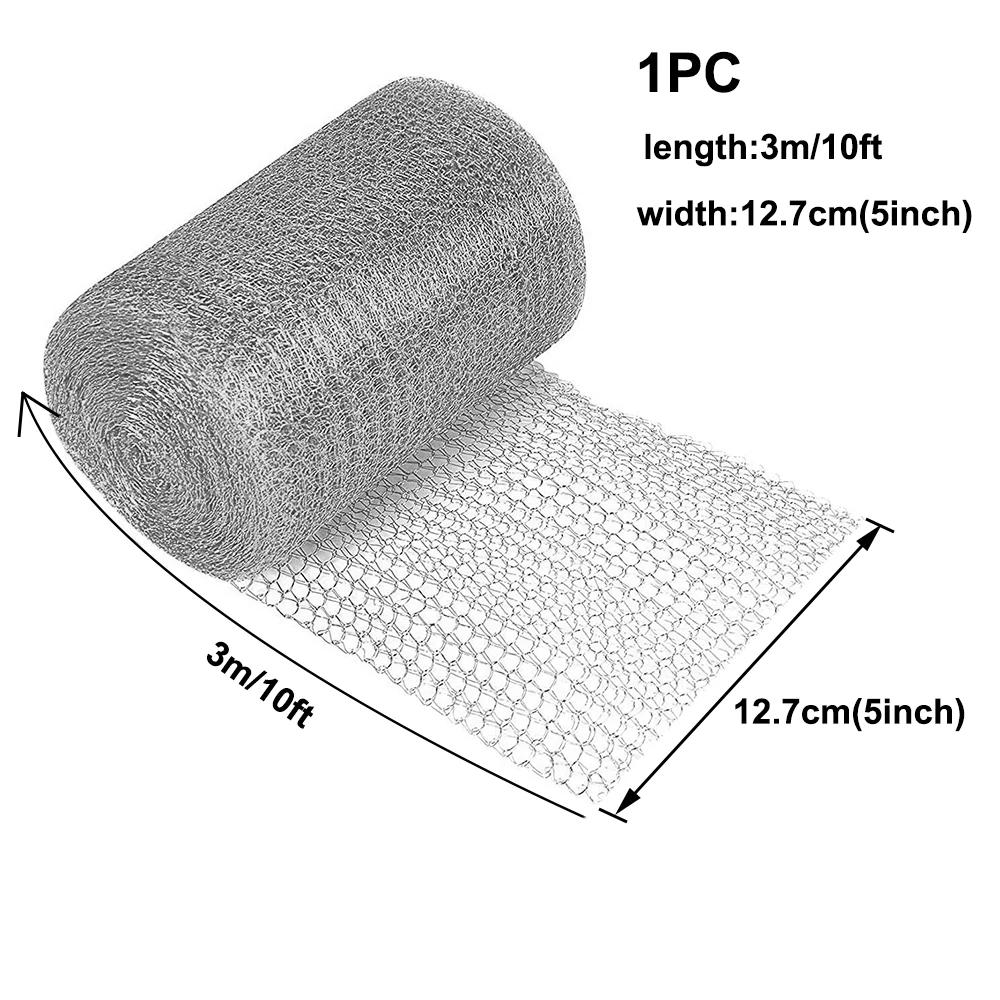 

3/6/9/10/12/15M Rabbit Wire Rabbit Rodent Protection Stainless Steel Mesh Garden Netting for Hole Filler Protect Seedlings