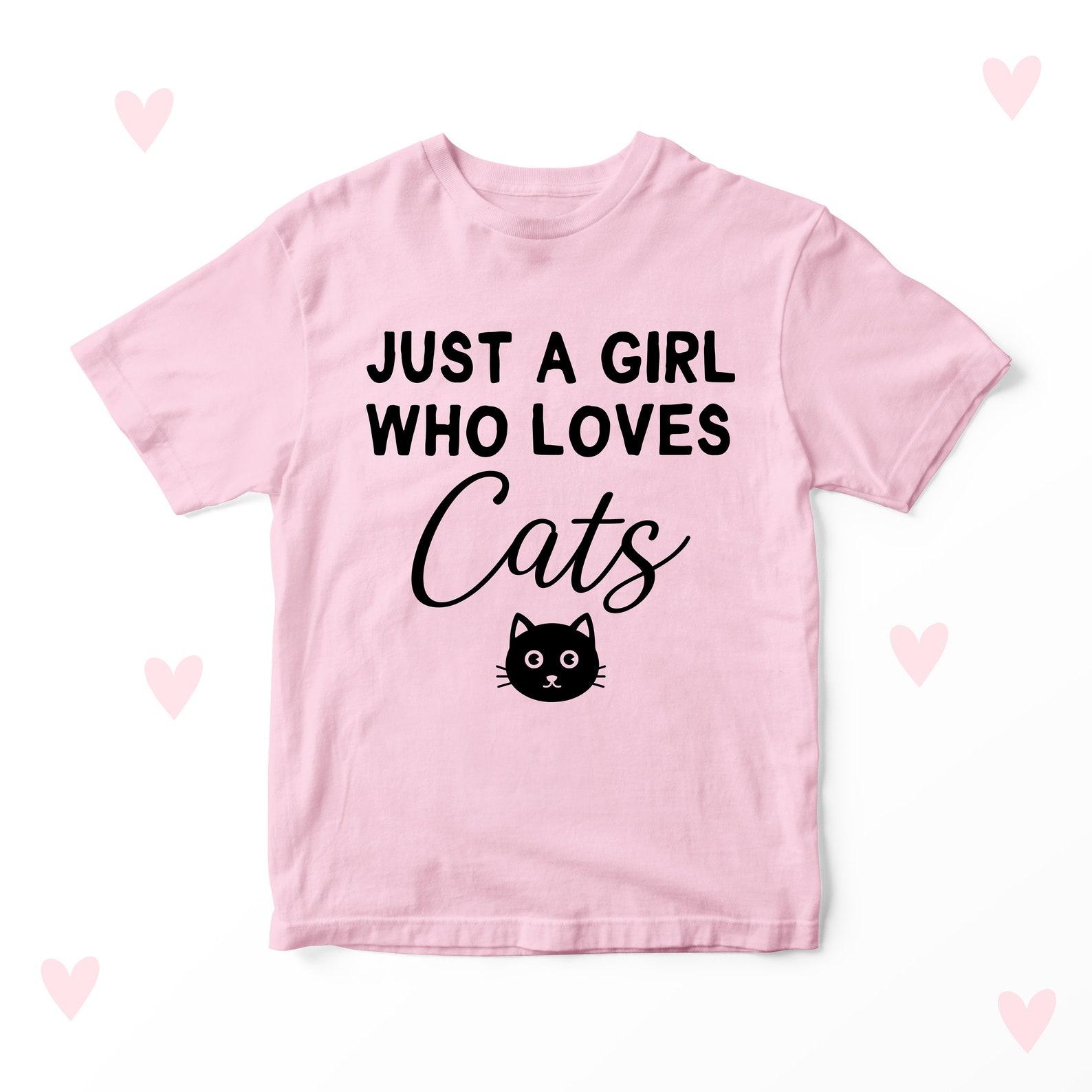 Cat Lover Girls T-shirt: Personalized Kids Clothing 160