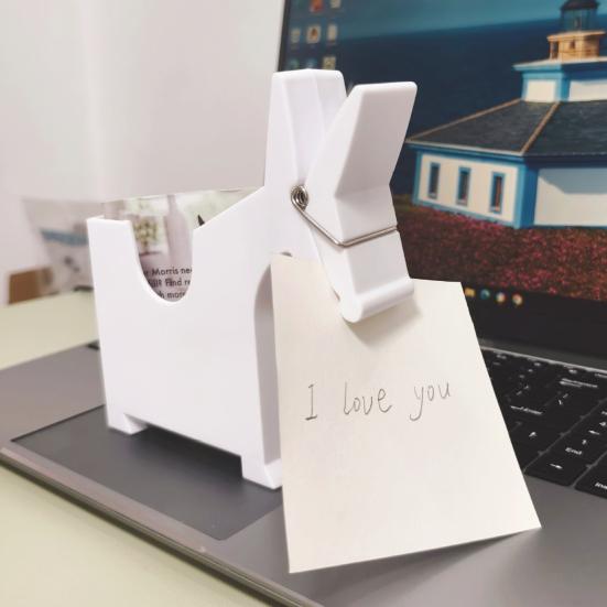 Desktop Memo Holder Sticker Note Holder Dispenser Pen Pencil Organizer Business Paper Container Funny Desk Decor