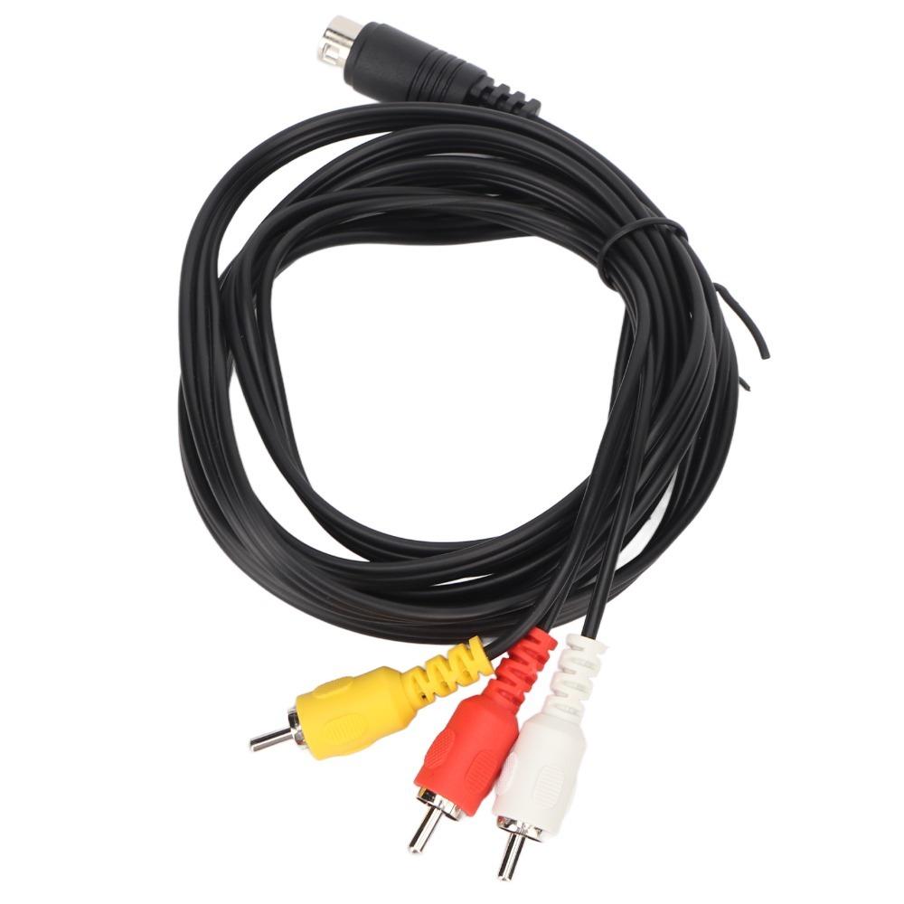 Nickel Plated Mini DIN 9 Pin to 3RCA Cable Plug and Play Mini DIN Cable  Monitor