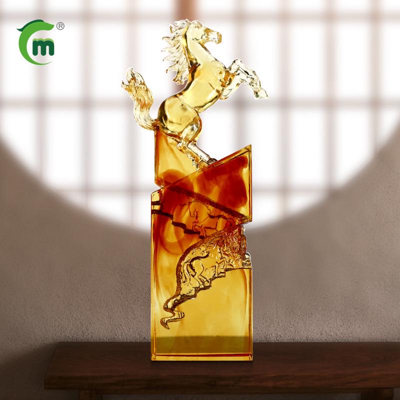Fengming Glazed Chinese Zodiac Horse Figurine - Gift & Home Decor for Friends, Clients, Colleagues